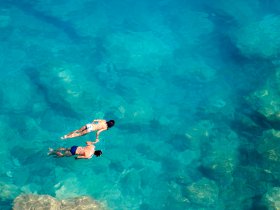 snorkeling en amoureux
